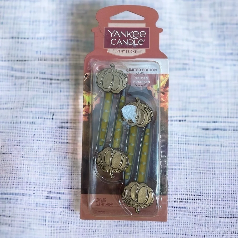 Yankee Candle Spiced Pumpkin Vent Sticks NEW Limited Edition Fall Autumn